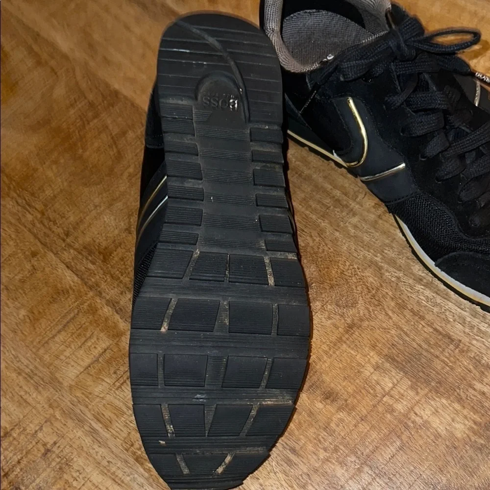 Boss Black and Gold Sneakers Minimalist Design